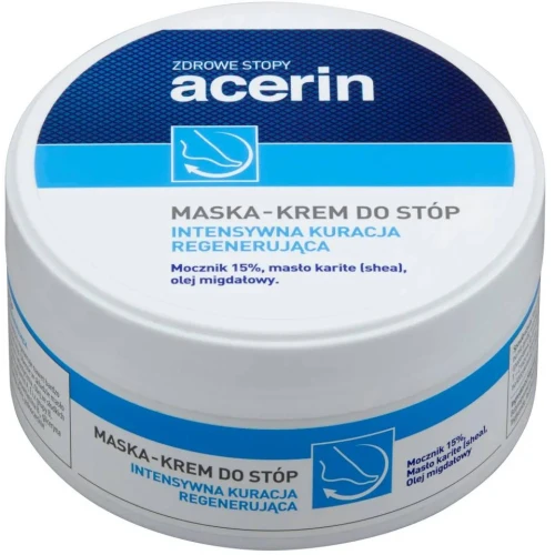 Acerin maska-krem do stóp, 125 ml - Intensywna regeneracja i głębokie nawilżenie dla szorstkiej skóry stóp z 15% mocznikiem - 1