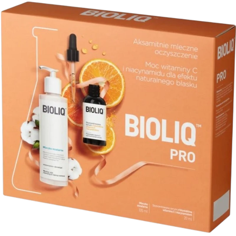Bioliq Pro, skoncentrowane serum z fotostabilną witaminą C, 20 ml + mleczko micelarne, 135 ml - Zestaw do oczyszczania i pielęgnacji - 2
