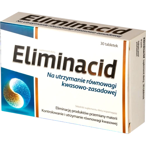 Eliminacid, 30 tabletek - Wsparcie równowagi kwasowo-zasadowej - 1