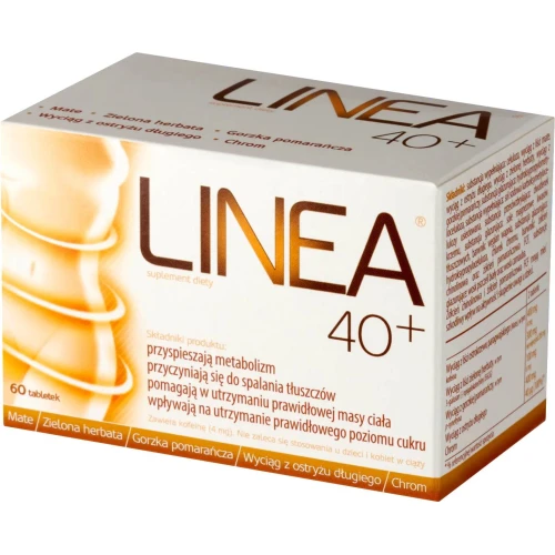 Linea 40+, 60 tabletek - Wsparcie metabolizmu i kontrola wagi dla kobiet po 40. roku życia - 1