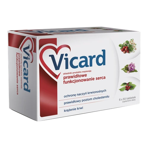 Vicard, 180 tabletek - Naturalne wyciągi roślinne, które aktywnie wspierają pracę serca - 2