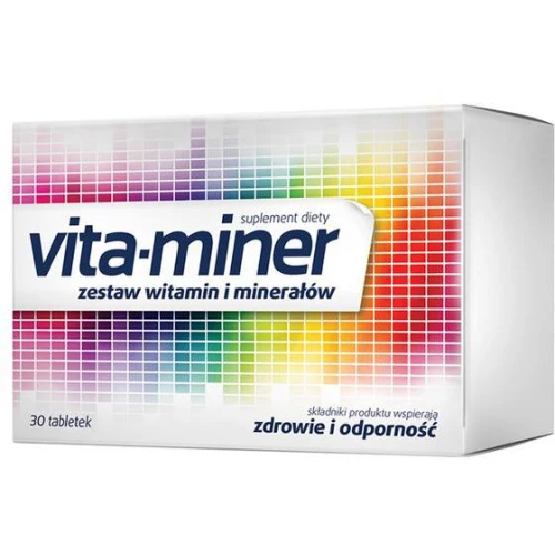 Vita-Miner, 30 tabletek - Z kompleksem witamin i minerałów - 1