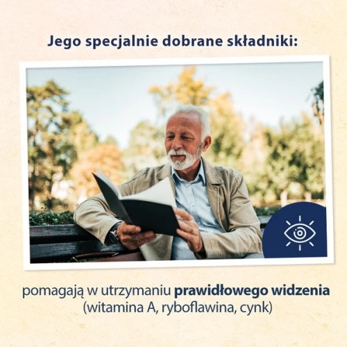 Vita-Miner Senior D3 + Luteina, 60 tabletek - Kompleks witamin, minerałów dla seniorów - 1