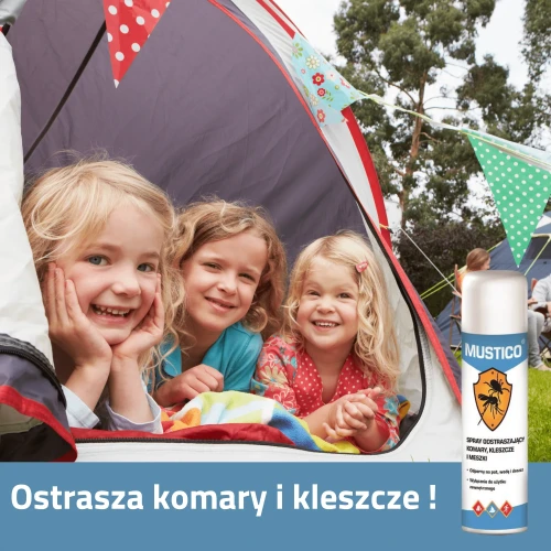 Mustico Spray odstraszający komary kleszcze i meszki, 100 ml - Naturalna i skuteczna ochrona przed owadami dla całej rodziny - 1