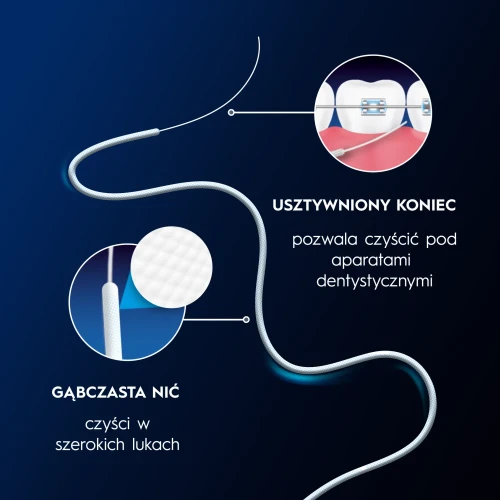 Oral-B Super Floss, nić dentystyczna, 50 x 60 cm - Do aparatów ortodontycznych, mostów i szerokich przestrzeni międzyzębowych - 4