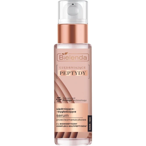 Bielenda Ujędrniające Peptydy Ujędrniająco-wygładzające serum przeciwzmarszczkowe, 30 ml - Z peptydami, kwasem hialuronowym i botanicznym kolagenem - 1