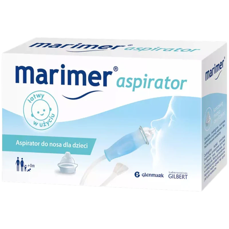 Marimer aspirator, 1 sztuka - Do bezpiecznego oczyszczania nosa niemowląt  - 1