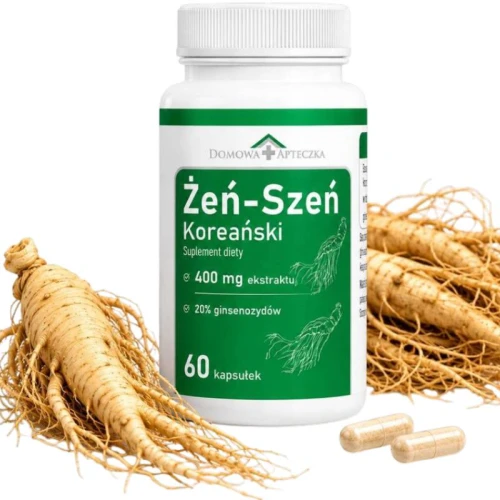 Domowa Apteczka Żeń-Szeń Koreański, 60 kapsułek - Wsparcie witalności i sprawności umysłowej - 1
