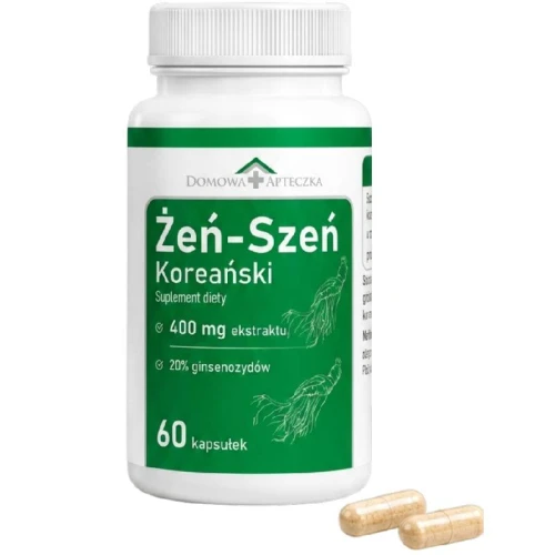 Domowa Apteczka Żeń-Szeń Koreański, 60 kapsułek - Wsparcie witalności i sprawności umysłowej - 2