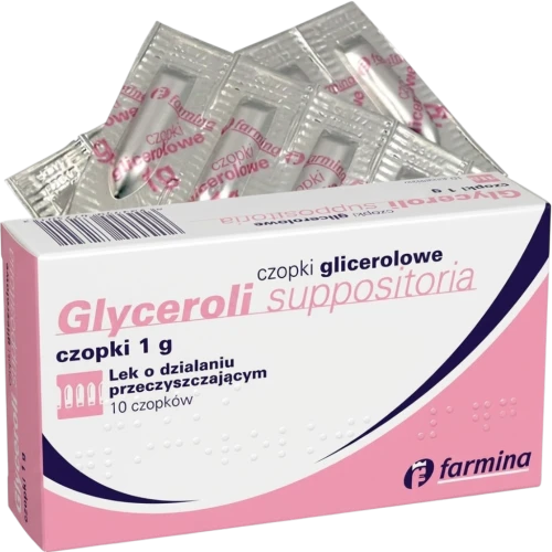 Farmina Czopki glicerolowe 1 g, 10 sztuk - Na zaparcia u dzieci - 1