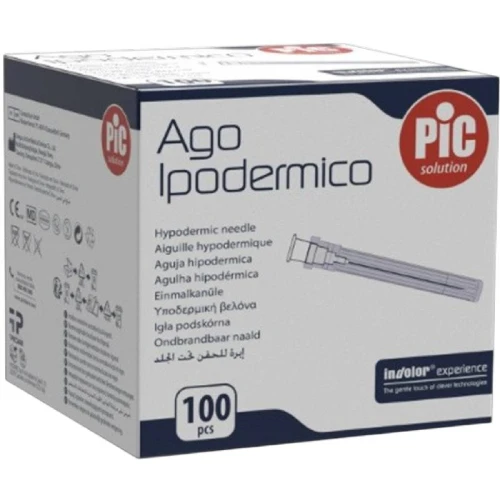 PIC Ago Ipodermico, Igła iniekcyjna 19G, 1,1 x 40 mm, 100 sztuk - Do iniekcji podskórnych oraz drobnych zabiegów medycznych i kosmetycznych - 2