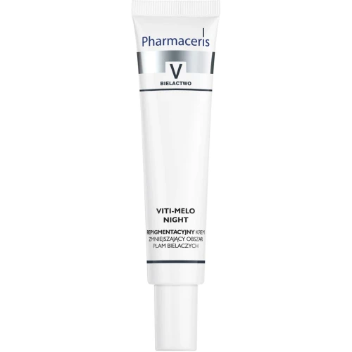 Pharmaceris V Viti-Melo Night Krem na noc, 40 ml - Na bielactwo i zmiany depigmentacyjne do twarzy i ciała - 1