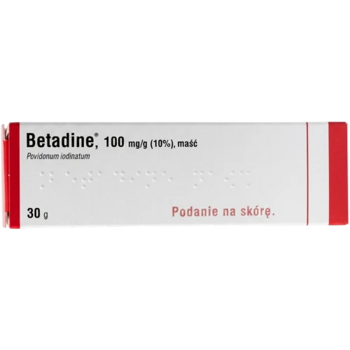 Betadine 100 mg/g maść, 30 g Inpharm (import równoległy) - Miejscowe leczenie ran, otarć i zakażeń skóry - 1
