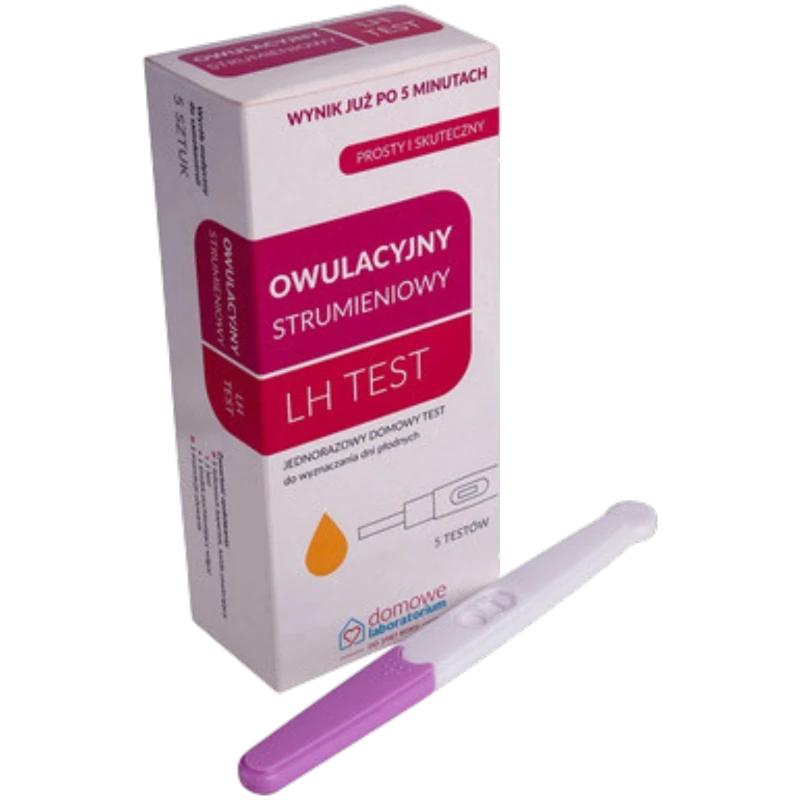 Test Owulacyjny strumieniowy LH, 5 sztuk - Umożliwia wyznaczenie okresu, w którym szansa na zapłodnienie jest największa - 1
