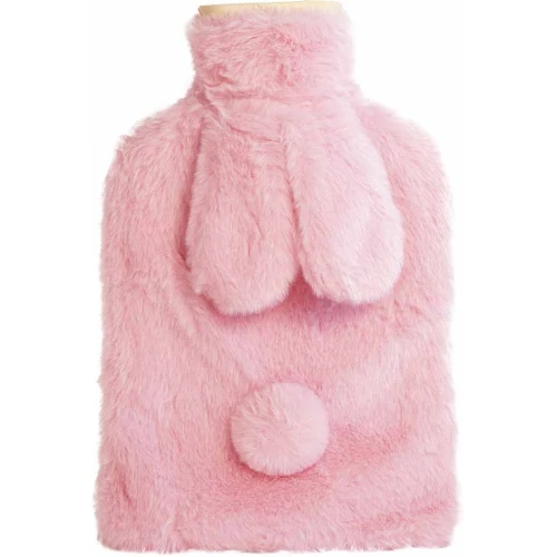 Pink Termofor Pluszak Różowy, 1 sztuka - Z miękkim, szarym pokrowcu w kształcie króliczka - 1
