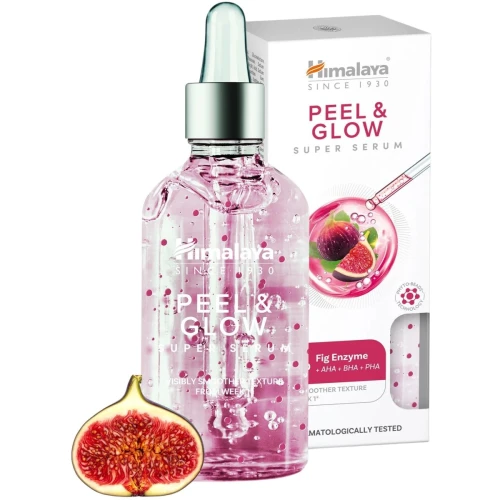 Himalaya Peel & Glow Super Serum Złuszczająco-rozświetlające serum do twarzy, 30 ml - Z 10% kompleksem PHA i BHA - 1