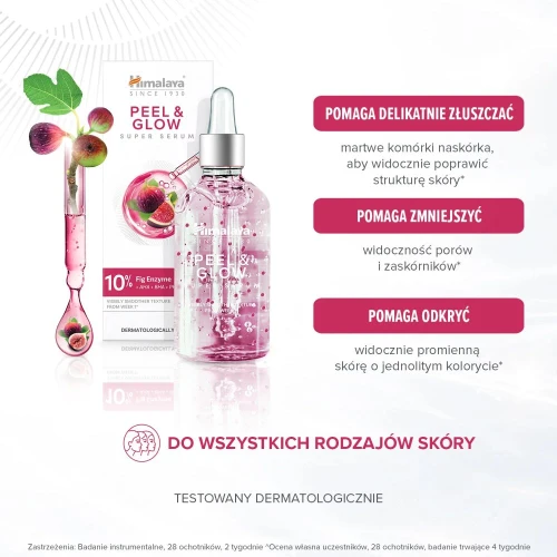 Himalaya Peel & Glow Super Serum Złuszczająco-rozświetlające serum do twarzy, 30 ml - Z 10% kompleksem PHA i BHA - 4