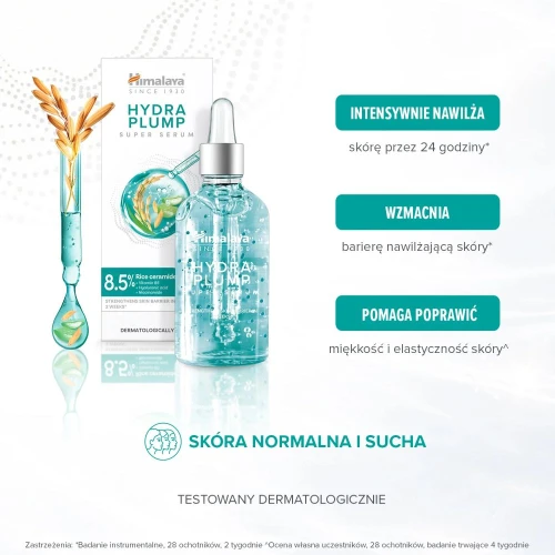 Himalaya Hydra Plump Super Serum Nawilżające serum do twarzy, 30 ml - Z kwasem hialuronowym i ceramidami - 3