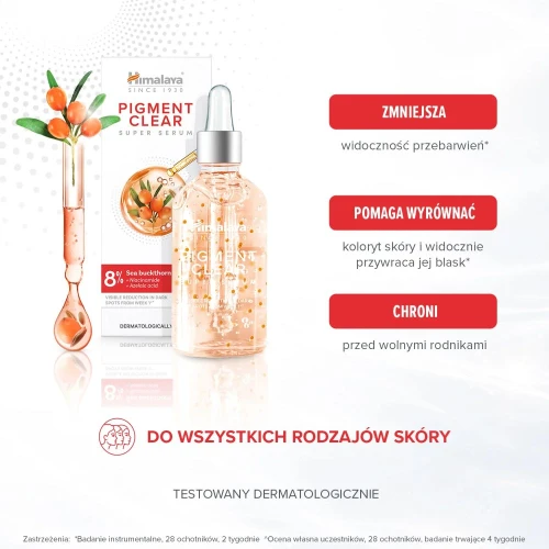 Himalaya Pigment Clear Super Serum Rozjaśniające serum do twarzy, 30 ml - Na przebarwienia i nierówny koloryt skóry - 4