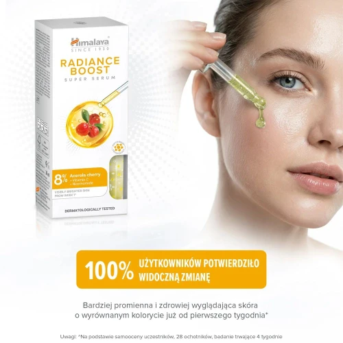Himalaya Radiance Boost Super Serum Rozświetlające serum do twarzy, 30 ml - Na przebarwienia i promienny wygląd skóry - 1