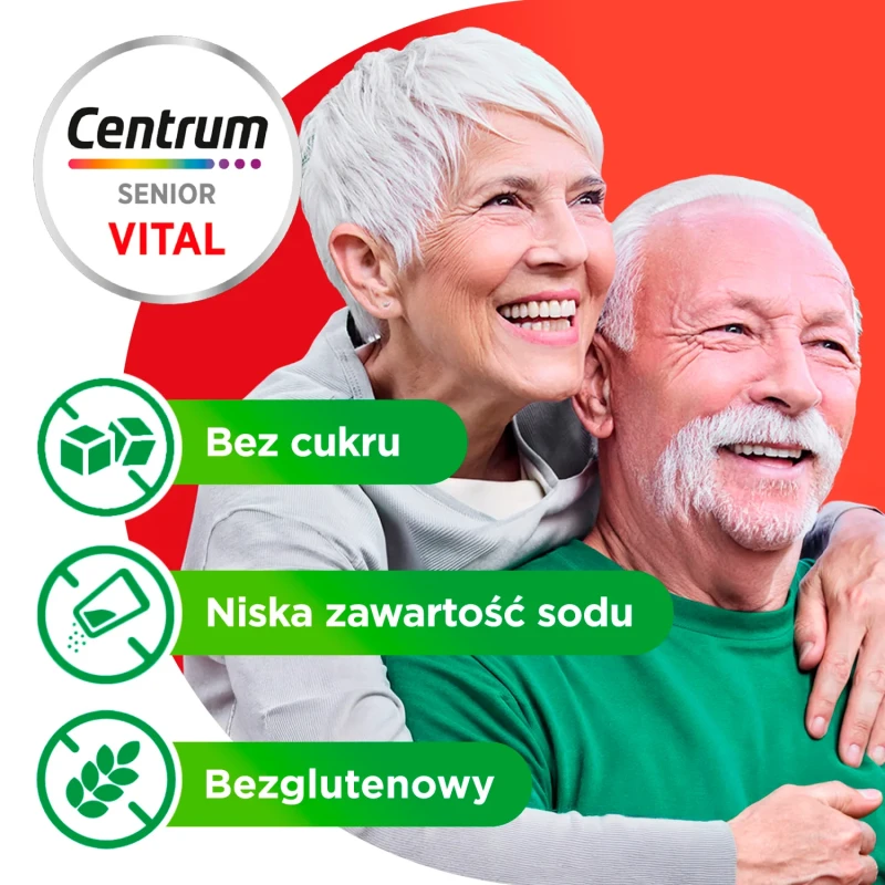 Centrum Vital Senior Żeń-szeń, smak wiśniowy bez cukru, 20 tabletek musujących - 4