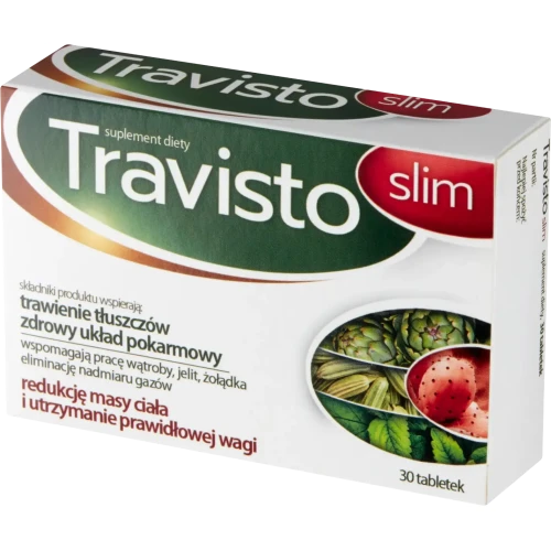 Travisto Slim, 30 tabletek - Z wyciągami ziołowymi, które wspomagają pracę wątroby - 1