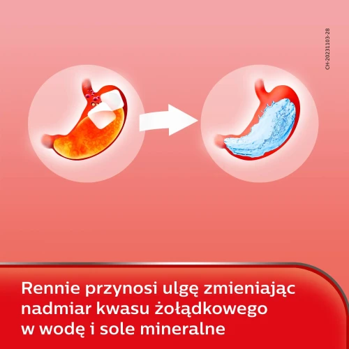Rennie Antacidum, 48 tabletek do ssania - Zobojętniają nadmiar kwasu solnego w żołądku - 5