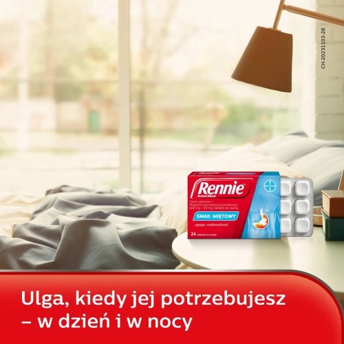 Rennie Antacidum, 48 tabletek do ssania - Zobojętniają nadmiar kwasu solnego w żołądku - 7