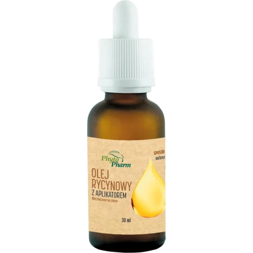 PhytoPharm Olej rycynowy z aplikatorem, 30 ml - Do pielęgnacji włosów, skóry i paznokci - 1