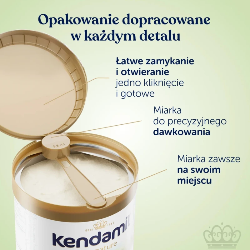 Kendamil BIO Nature 1 Mleko początkowe, 800 g - Dla niemowląt od urodzenia, bez oleju palmowego i rybiego - 2
