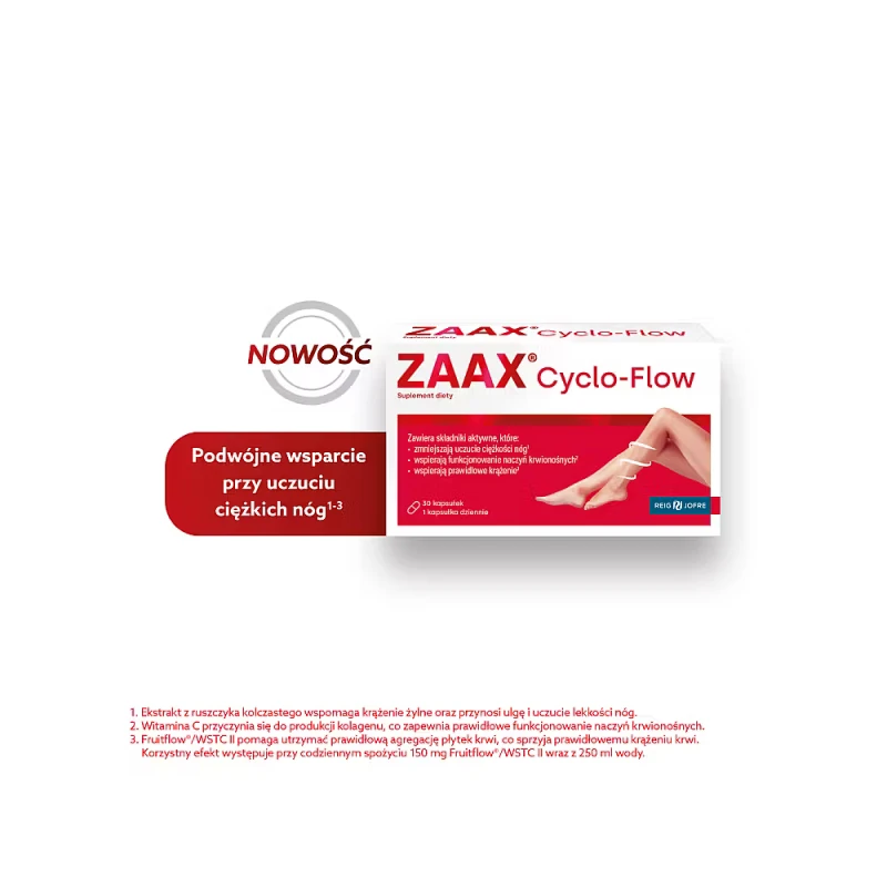 Zaax Cyclo-Flow, 30 kapsułek - Wsparcie krążenia żylnego - 2