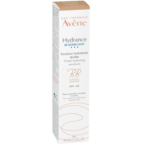 Avène Hydrance BB Nawilżająca Emulsja Koloryzująca SPF30, 40 ml - Rozświetla i wyrównuje koloryt skóry - 1
