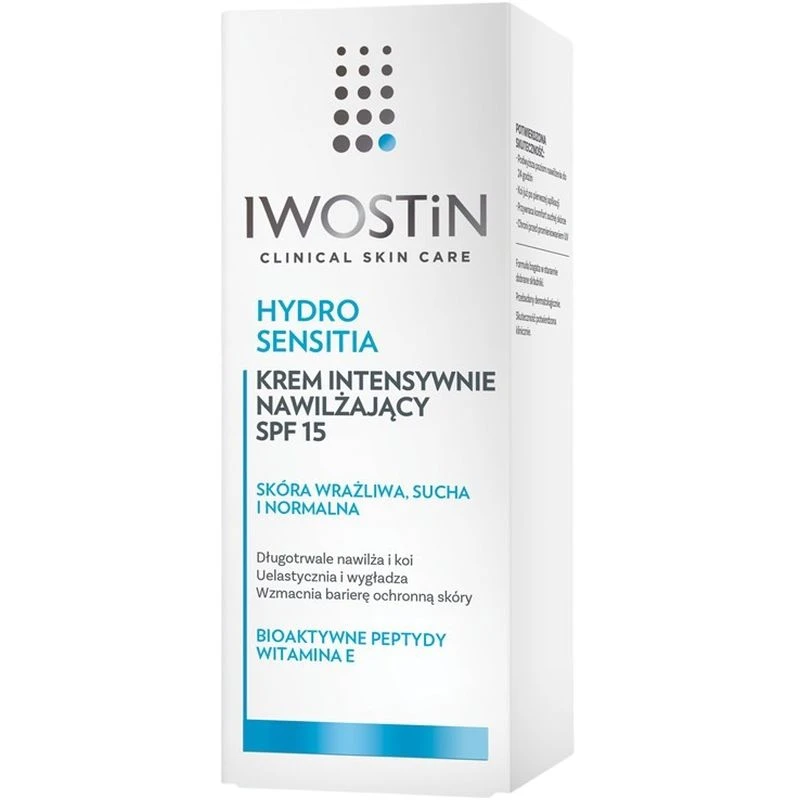 Iwostin Hydro Sensitia Krem intensywnie nawilżający SPF 15, 50 ml - Do skóry suchej i wrażliwej - 1