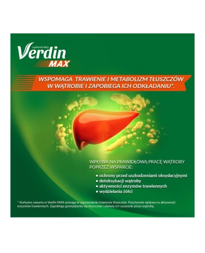 Verdin Max, 15 kapsułek miękkich - Z kurkumą, która wpływa na prawidłową pracę wątroby - 2