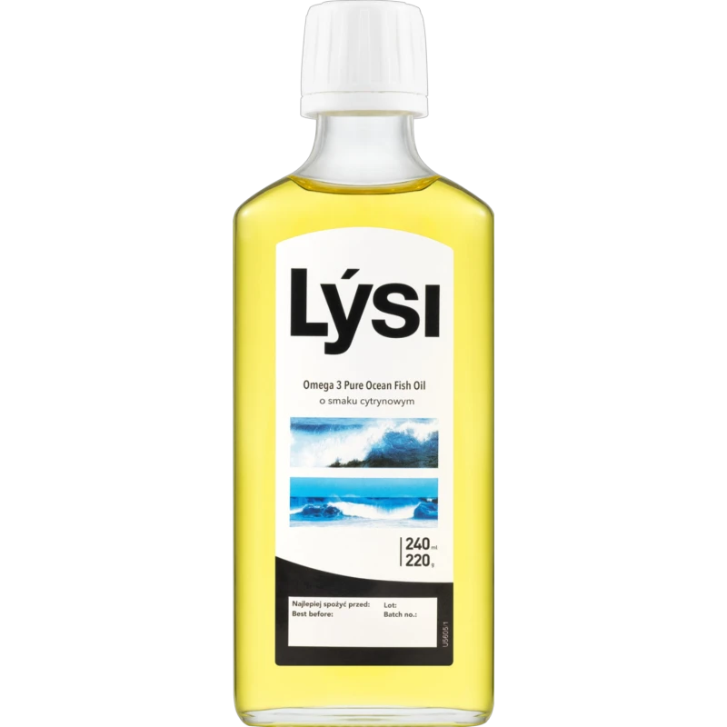 Lysi Sport Omega 3 Pure Ocean Fish Oil, 240 ml - Omega-3 w płynie o smaku cytrynowym - 1