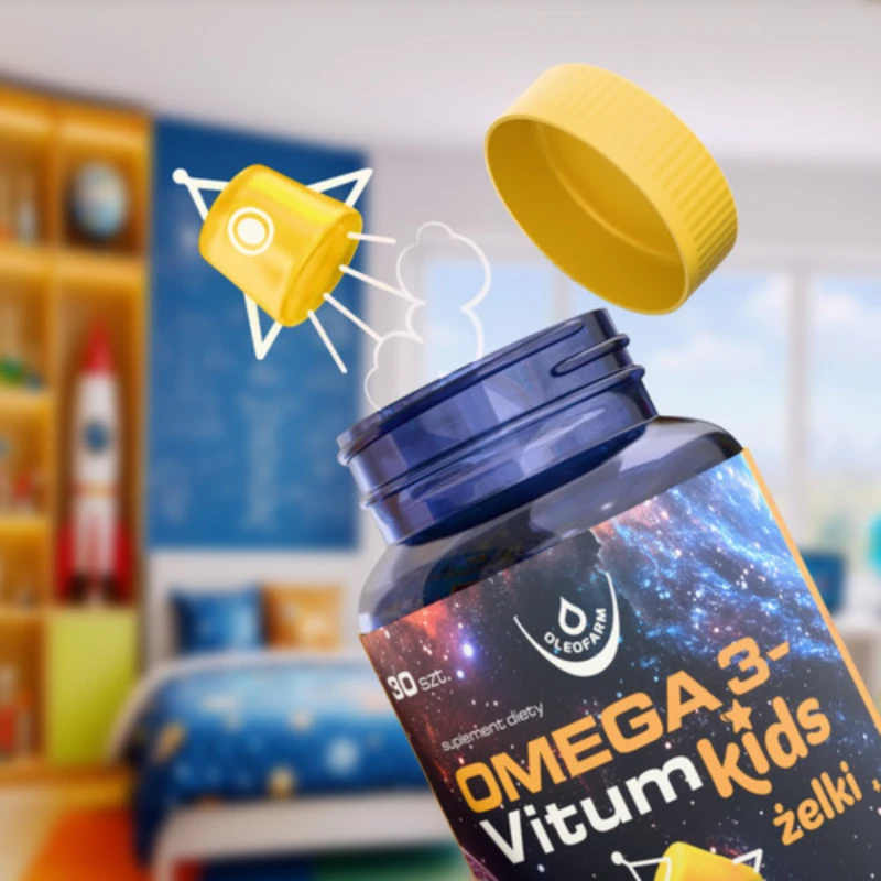 Omega 3-Vitum Kids, 30 żelków - Źródło EPA i DHA - 1
