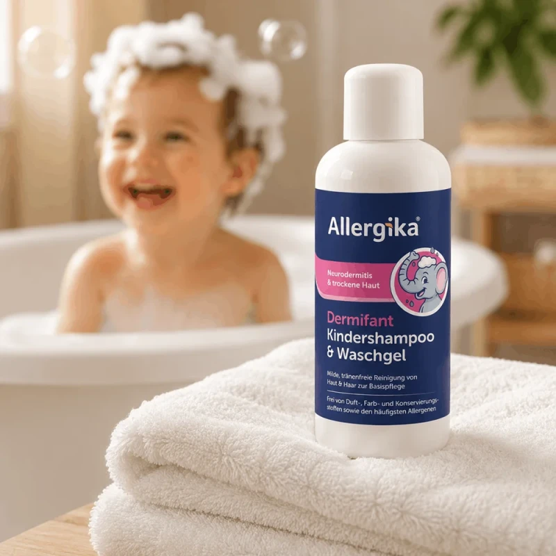 Allergika Dermifant 2w1, szampon i żel do mycia dla dzieci, 200 ml - Myje nie naruszajac bariery ochronnej skóry - 1