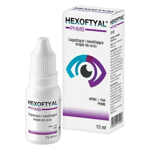 Hexoftyal PHMB, krople do oczu, 15 ml - Łagodzą podrażnienie i pieczenie oczu, nawilżają i chronią powierzchnię oka - 2