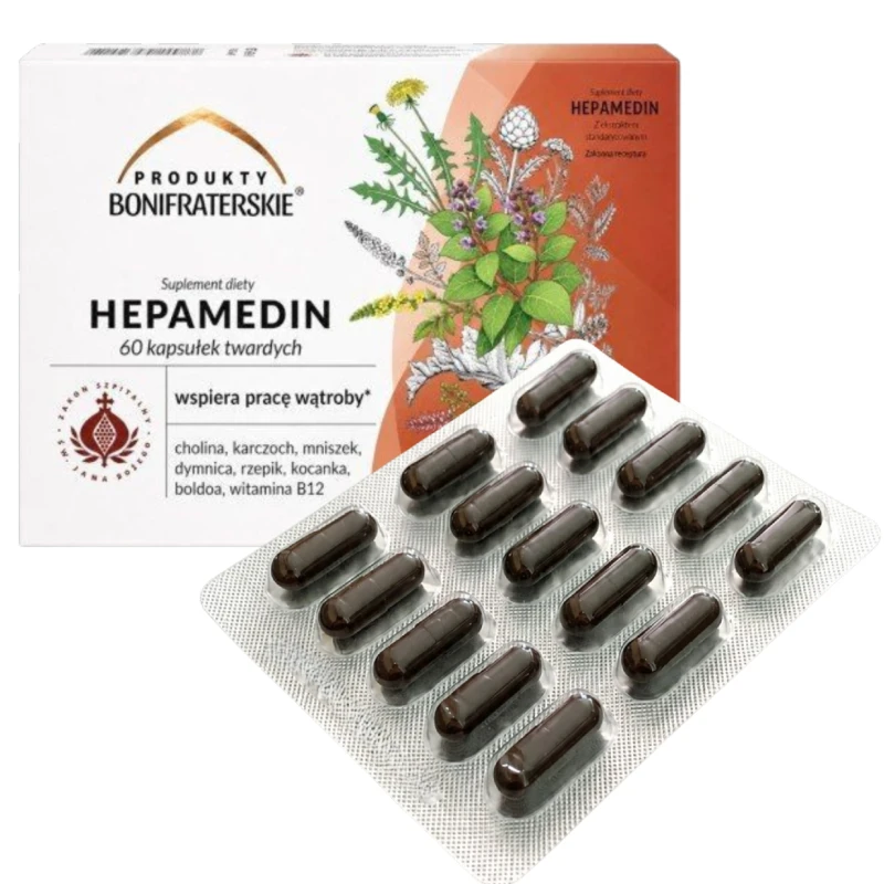 Produkty Bonifraterskie Hepamedin, 60 kapsułek - 1