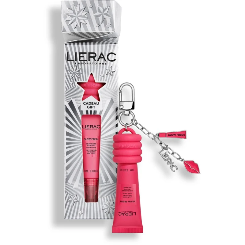 Lierac Glow Fresh Zestaw - The plumping lip gloss, 10 ml + zawieszka do torebki - Błyszczyk powiększający i intensywnie nawilżający usta - 1