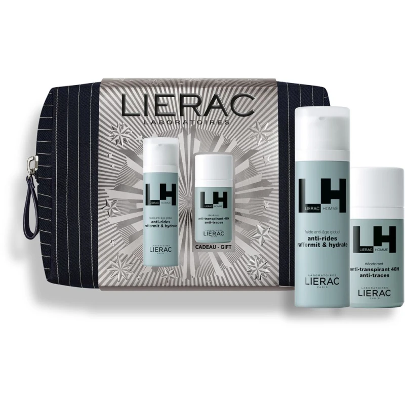 Lierac Homme Zestaw - emulsja anti-aging 3w1, 50 ml + dezodorant 3w1, 50 ml - Kompleksowa pielęgnacja męskiej skóry - 1
