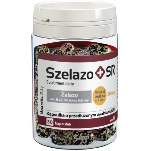 Szelazo + SR, 30 kapsułek  - Z żelazem, witaminami i kwasem foliowym - 2