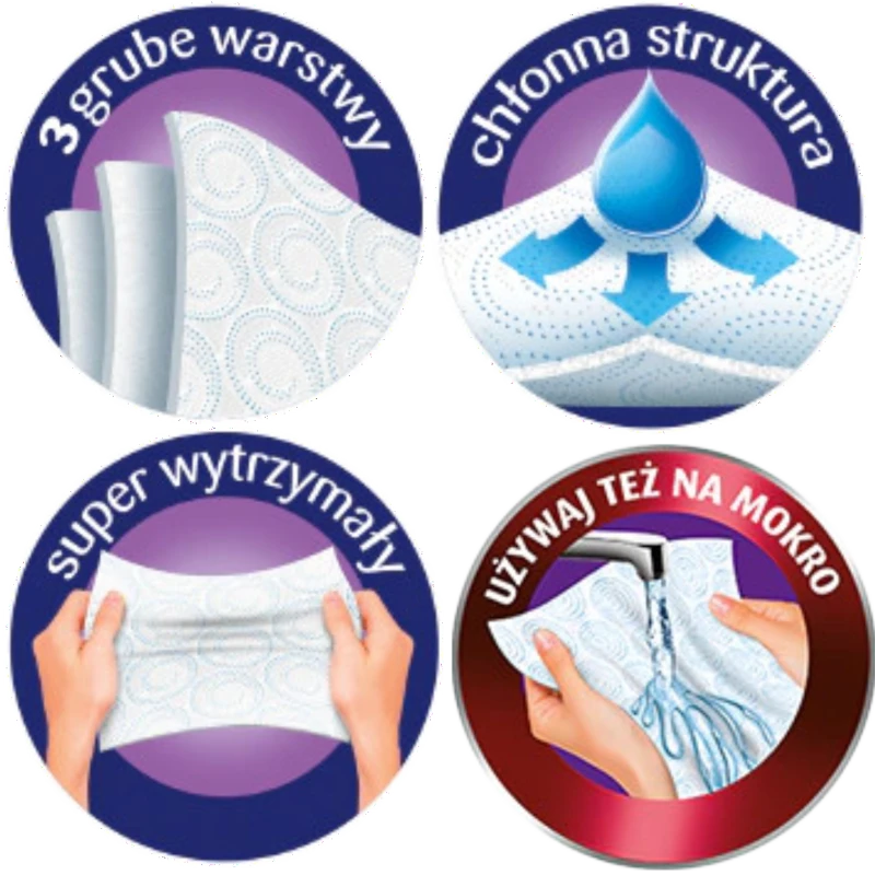 Velvet Turbo ręcznik papierowy, 340 listków, 1 sztuka - Wyjątkowo chłonny i wytrzymały  - 3