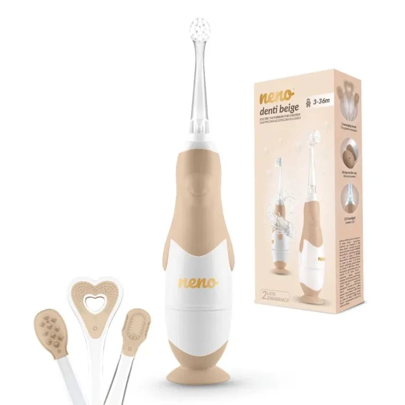 Neno Denti Beige Elektryczna Szczoteczka Dziecięca, 1 sztuka - Od 3. miesiąca życia - 1
