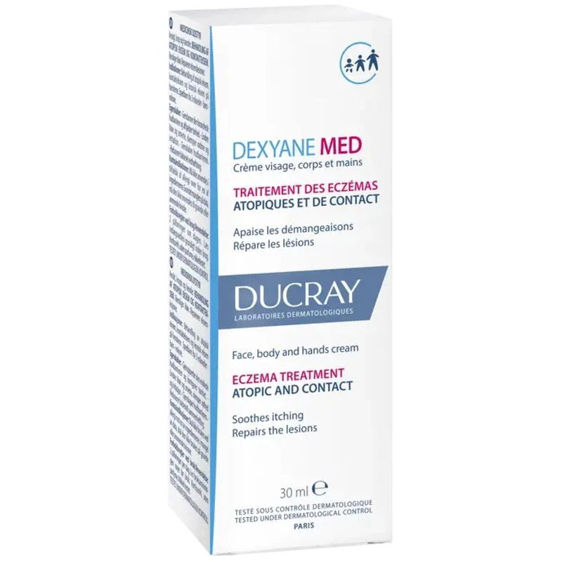 Ducray Dexyane Med Krem kojąco-regenerujący, 30 ml - Na egzemę atopową i kontaktową - 1