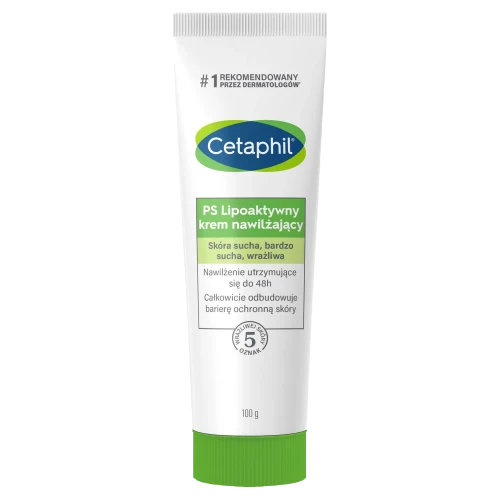Cetaphil PS Lipoaktywny krem nawilżający, 100 g - Do skóry suchej, uszkodzonej, wrażliwej - 1
