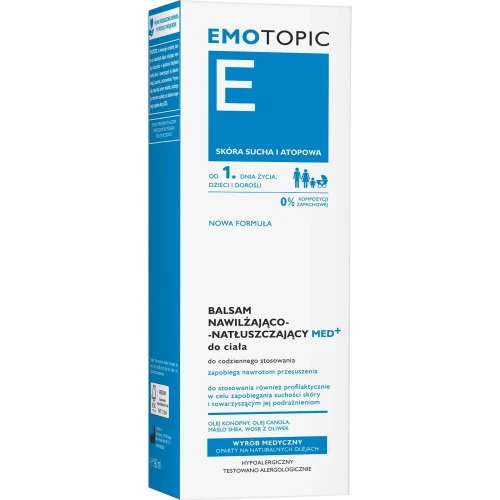 Emotopic Med+, balsam nawilżająco-natłuszczający do ciała, 190 ml - Łagodzi objawy atopowego zapalenia skóry, od 1. dnia życia - 2