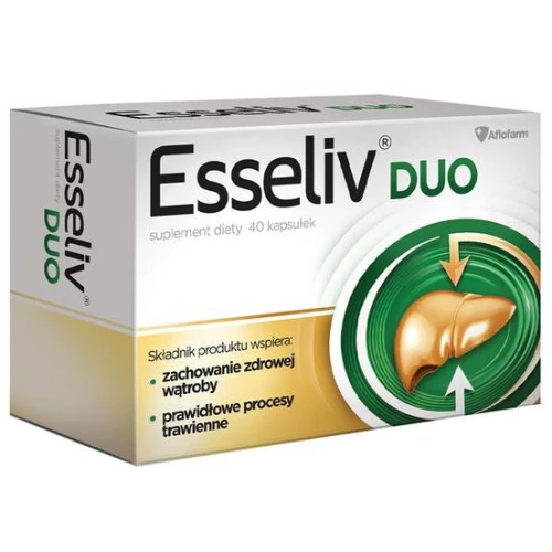 Esseliv Duo, 40 kapsułek - Wpływa na prawidłowe trawienie, wspiera wątrobę - 1