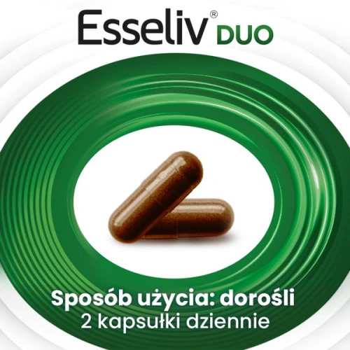 Esseliv Duo, 40 kapsułek - Wpływa na prawidłowe trawienie, wspiera wątrobę - 4