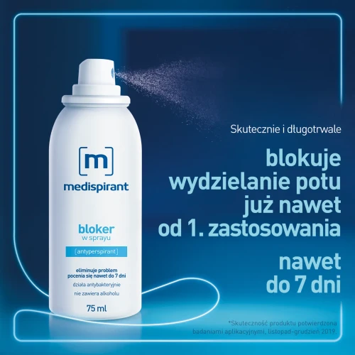 Medispirant bloker w sprayu, 75 ml - Nie pozostawia uczucia lepkości ani śladów na ubraniach - 2